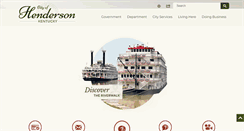 Desktop Screenshot of cityofhendersonky.org